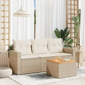 Juego de sofás jardín con cojines 4 pzas ratán sintético beige de , Conjuntos de jardín - Ref: Foro24-3256324, Precio: 287,30...