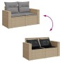 Juego de sofás jardín con cojines beige mezcla 5 pzas ratán PE de , Conjuntos de jardín - Ref: Foro24-3256332, Precio: 342,84...