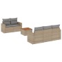 Juego de sofás jardín con cojines beige mezcla 6 pzas ratán PE de , Conjuntos de jardín - Ref: Foro24-3256339, Precio: 467,79...