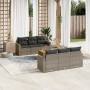 Set de sofás de jardín 7 piezas con cojines ratán PE gris de , Conjuntos de jardín - Ref: Foro24-3256347, Precio: 460,32 €, D...