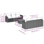 Set de sofás de jardín 7 piezas con cojines ratán PE gris de , Conjuntos de jardín - Ref: Foro24-3256347, Precio: 460,32 €, D...