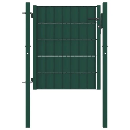 Green PVC and steel fence gate 100x81 cm by vidaXL, garden gates - Ref: Foro24-145227, Price: 110,97 €, Discount: %