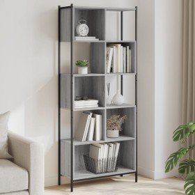 Estantería madera de ingeniería gris Sonoma 72x28x172 cm en Librerías y estanterías | Comprar online en Foru.es