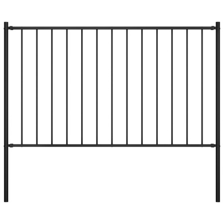 Panel valla y postes acero recubrimiento polvo negro 1,7x0,75 m de vidaXL, Paneles de vallas - Ref: Foro24-145209, Precio: 52...