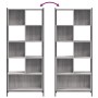 Estantería madera de ingeniería gris Sonoma 72x28x172 cm en Librerías y estanterías | Comprar online en Foru.es