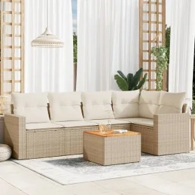 Juego de sofás jardín con cojines 6 pzas ratán sintético beige de , Conjuntos de jardín - Ref: Foro24-3256443, Precio: 421,26...