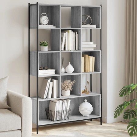 Estantería madera de ingeniería gris Sonoma 102x28x172 cm en Librerías y estanterías | Comprar online en Foru.es