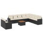 Set de sofás de jardín 11 pzas y cojines ratán sintético negro de , Conjuntos de jardín - Ref: Foro24-3256525, Precio: 672,16...