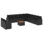 Set de sofás de jardín 12 piezas cojines ratán sintético negro de , Conjuntos de jardín - Ref: Foro24-3256531, Precio: 832,78...