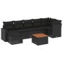 Set de sofás de jardín 8 piezas y cojines ratán sintético negro de , Conjuntos de jardín - Ref: Foro24-3256559, Precio: 500,9...