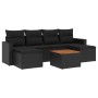 Set de comedor de jardín 7 pzas y cojines ratán sintético negro de , Conjuntos de jardín - Ref: Foro24-3256573, Precio: 437,0...