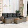 Set de sofás de jardín 7 piezas con cojines ratán PE gris de , Conjuntos de jardín - Ref: Foro24-3256578, Precio: 403,56 €, D...