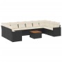Set de sofás de jardín 11 pzas y cojines ratán sintético negro de , Conjuntos de jardín - Ref: Foro24-3256623, Precio: 633,30...
