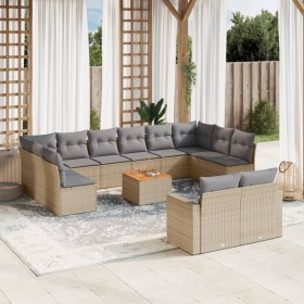 Juego de sofás jardín con cojines beige mezcla 13 pzas ratán PE de , Conjuntos de jardín - Ref: Foro24-3256689, Precio: 857,0...