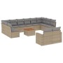 Juego de sofás jardín con cojines beige mezcla 13 pzas ratán PE de , Conjuntos de jardín - Ref: Foro24-3256689, Precio: 857,0...