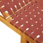 Tumbonas 2 unidades madera maciza de acacia y tela roja en Tumbonas | Comprar online en Foru.es