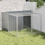Caseta para perro con corral antracita 153x194x110 cm acero galvanizado en Casetas para perros | Comprar online en Foru.es