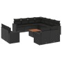 Set de sofás de jardín 12 piezas cojines ratán sintético negro de , Conjuntos de jardín - Ref: Foro24-3256713, Precio: 924,32...