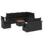 Set de sofás de jardín 8 piezas y cojines ratán sintético negro de , Conjuntos de jardín - Ref: Foro24-3256986, Precio: 636,6...