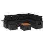 Set de sofás de jardín 8 piezas y cojines ratán sintético negro de , Conjuntos de jardín - Ref: Foro24-3257007, Precio: 506,2...