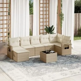 Juego de sofás de jardín con cojines beige 8 pzas ratán PE de , Conjuntos de jardín - Ref: Foro24-3252825, Precio: 564,30 €, ...