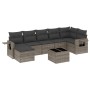 Set de sofás de jardín 8 pzas y cojines ratán sintético gris de , Conjuntos de jardín - Ref: Foro24-3252827, Precio: 504,79 €...