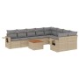 Juego de sofás jardín con cojines beige 10 pzas ratán sintético de , Conjuntos de jardín - Ref: Foro24-3257053, Precio: 672,1...