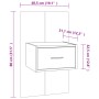 Mesita de noche de pared blanco brillante de vidaXL, Mesitas de noche - Ref: Foro24-810983, Precio: 28,70 €, Descuento: %
