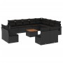 Set de sofás de jardín y cojines 13 pzas ratán sintético negro de , Conjuntos de jardín - Ref: Foro24-3257140, Precio: 806,57...