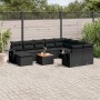 Set de sofás de jardín 11 pzas y cojines ratán sintético negro de , Conjuntos de jardín - Ref: Foro24-3257182, Precio: 712,53...