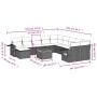 Set sofás de jardín 14 pzas con cojines ratán sintético negro de , Conjuntos de jardín - Ref: Foro24-3257189, Precio: 790,41 ...