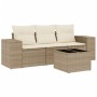 Juego de sofás jardín con cojines 4 pzas ratán sintético beige de , Conjuntos de jardín - Ref: Foro24-3254605, Precio: 317,93...