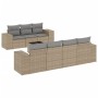 Juego de sofás de jardín con cojines beige 8 pzas ratán PE de , Conjuntos de jardín - Ref: Foro24-3254666, Precio: 566,93 €, ...