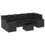 Set de sofás de jardín 8 piezas y cojines ratán sintético negro de , Conjuntos de jardín - Ref: Foro24-3254672, Precio: 534,7...