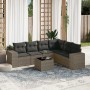 Set de sofás de jardín 7 piezas con cojines ratán PE gris de , Conjuntos de jardín - Ref: Foro24-3254957, Precio: 452,15 €, D...