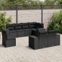 Set de sofás de jardín 8 piezas y cojines ratán sintético negro de , Conjuntos de jardín - Ref: Foro24-3255172, Precio: 594,4...