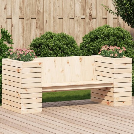 Banco con jardineras madera maciza de pino 167,5x60x65 cm de , Sofás de exterior - Ref: Foro24-832543, Precio: 176,70 €, Desc...