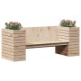 Banco con jardineras madera maciza de pino 167,5x60x65 cm de , Sofás de exterior - Ref: Foro24-832543, Precio: 176,70 €, Desc...
