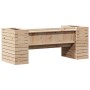 Banco con jardineras madera maciza de pino 167,5x60x65 cm de , Sofás de exterior - Ref: Foro24-832543, Precio: 176,70 €, Desc...