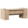Banco con jardineras madera maciza de pino 167,5x60x65 cm de , Sofás de exterior - Ref: Foro24-832543, Precio: 173,62 €, Desc...