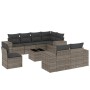 Set de muebles de jardín 9 pzas y cojines ratán sintético gris de , Conjuntos de jardín - Ref: Foro24-3255187, Precio: 632,35...