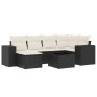 Set de comedor de jardín 7 pzas y cojines ratán sintético negro de , Conjuntos de jardín - Ref: Foro24-3255203, Precio: 434,1...