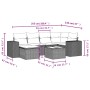 Set de comedor de jardín 7 pzas y cojines ratán sintético negro de , Conjuntos de jardín - Ref: Foro24-3255203, Precio: 434,1...