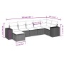 Set de sofás de jardín 7 piezas con cojines ratán PE gris de , Conjuntos de jardín - Ref: Foro24-3255217, Precio: 462,89 €, D...