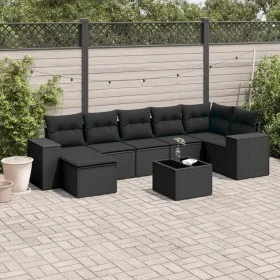 Set de sofás de jardín 8 piezas y cojines ratán sintético negro de , Conjuntos de jardín - Ref: Foro24-3255222, Precio: 512,4...