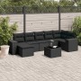 Set de sofás de jardín 8 piezas y cojines ratán sintético negro de , Conjuntos de jardín - Ref: Foro24-3255222, Precio: 512,3...