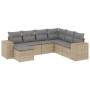 Set sofás de jardín 7 piezas y cojines ratán sintético beige de , Conjuntos de jardín - Ref: Foro24-3255236, Precio: 474,01 €...