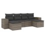 Set de muebles de jardín 6 pzas y cojines ratán sintético gris de , Conjuntos de jardín - Ref: Foro24-3255257, Precio: 374,54...
