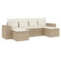 Juego de sofás jardín con cojines 6 pzas ratán sintético beige de , Conjuntos de jardín - Ref: Foro24-3255255, Precio: 449,16...