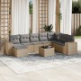 Set de sofás de jardín 9 pzas con cojines ratán sintético beige de , Conjuntos de jardín - Ref: Foro24-3255306, Precio: 575,5...